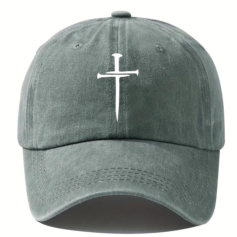 Retro Washed Cross Baseball Cap Adjustable Outdoor Fashion Hat