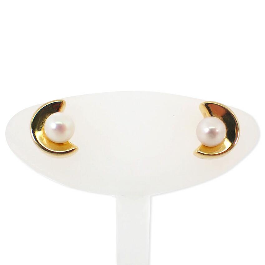 

[Pre-owned] MIKIMOTO K18 Akoya pearls Earrings/j34-8