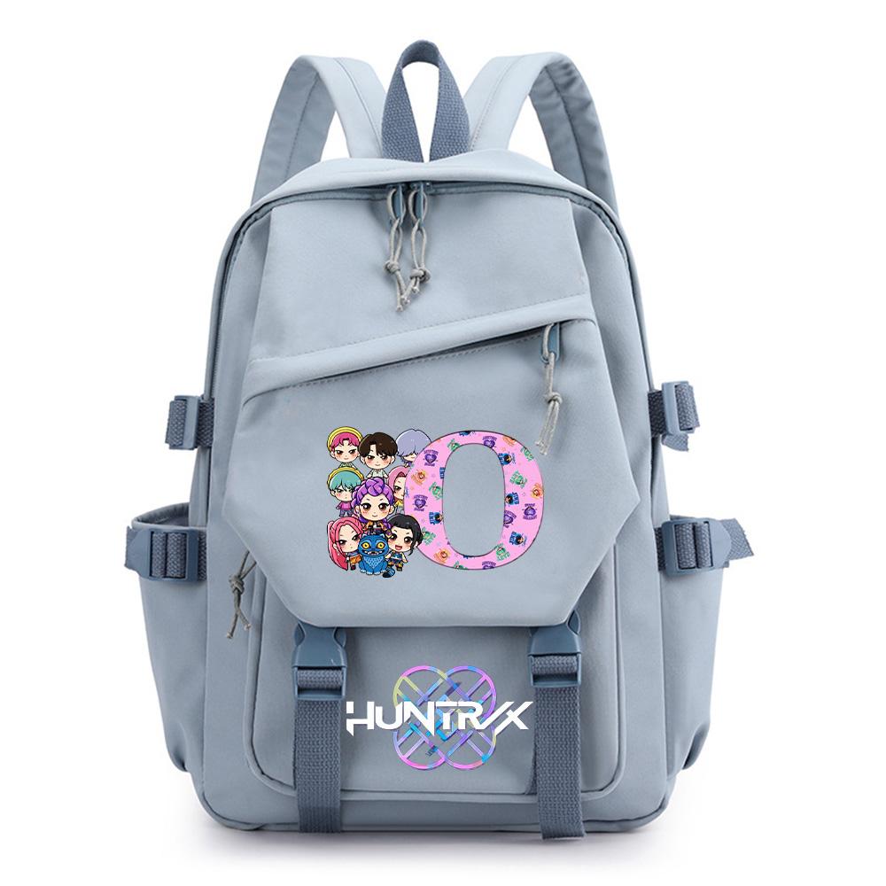 26 English Letter Kpop Demon Hunters Printed Backpack for Teenager Boy Gril Schoolbag Children Student Bookback Large Capacity Travel Bag Kid Gift