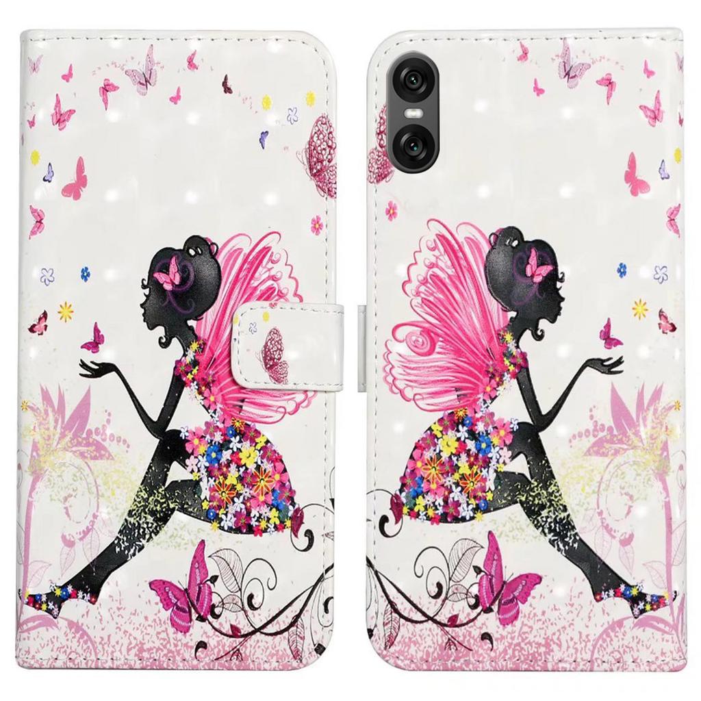 For Sony Xperia 10 VI Case 3D Creative Pattern PU Leather Stand Phone Cover