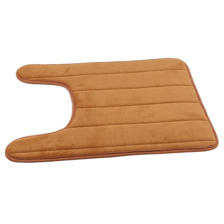 Soft U-Shaped Bathroom Rug Memory Foam Non Slip Water Absorption Toilet Bath Mat Home Decor Accessories