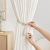2Pcs Adjustable Curtain Tiebacks, Curtain Ties with Flower Slides, Cute Charms, Boho Curtain Holder Ropes for Home Bedroom Curtains Patio Drapes