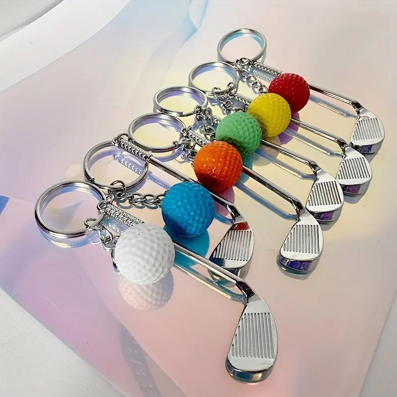 1PC Golf Ball for Kids Gifts Key Ring for Sport Lovers Key Holder Mini Metal Keychain Key Chain