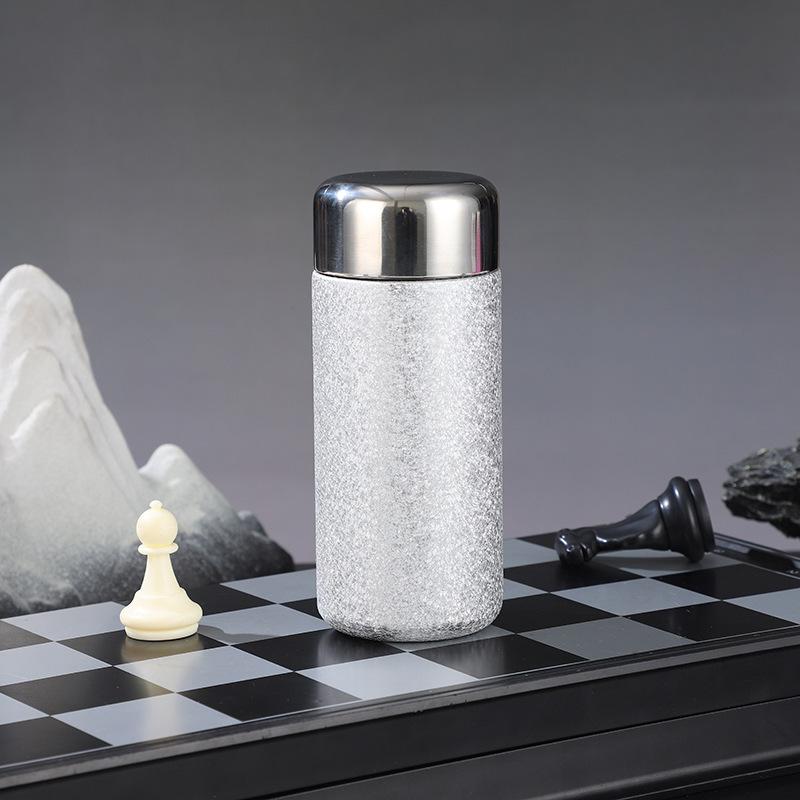 New High-end Pocket Titanium Cup Outdoor Portable Mini Thermos Cup High Value Gradual Change Color Gift Water Cup