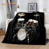 Kit de tambor musical, conjunto de instrumentos, cobertor de pelúcia macio, cobertor de flanela, cobertor para sala de estar, quarto, cama, sofá, piquenique, criança