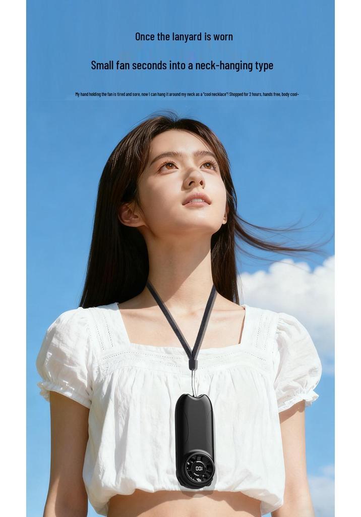 100-Speed USB Rechargeable Portable Handheld Fan