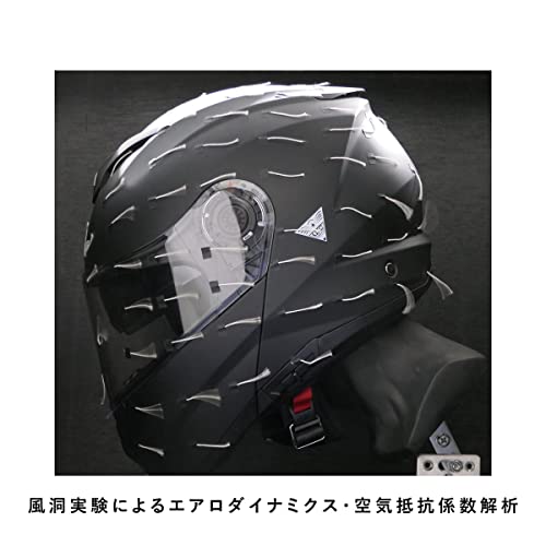 Komine HK-171 FL System Helmet for Motorcycles, Basalt Gray, XL