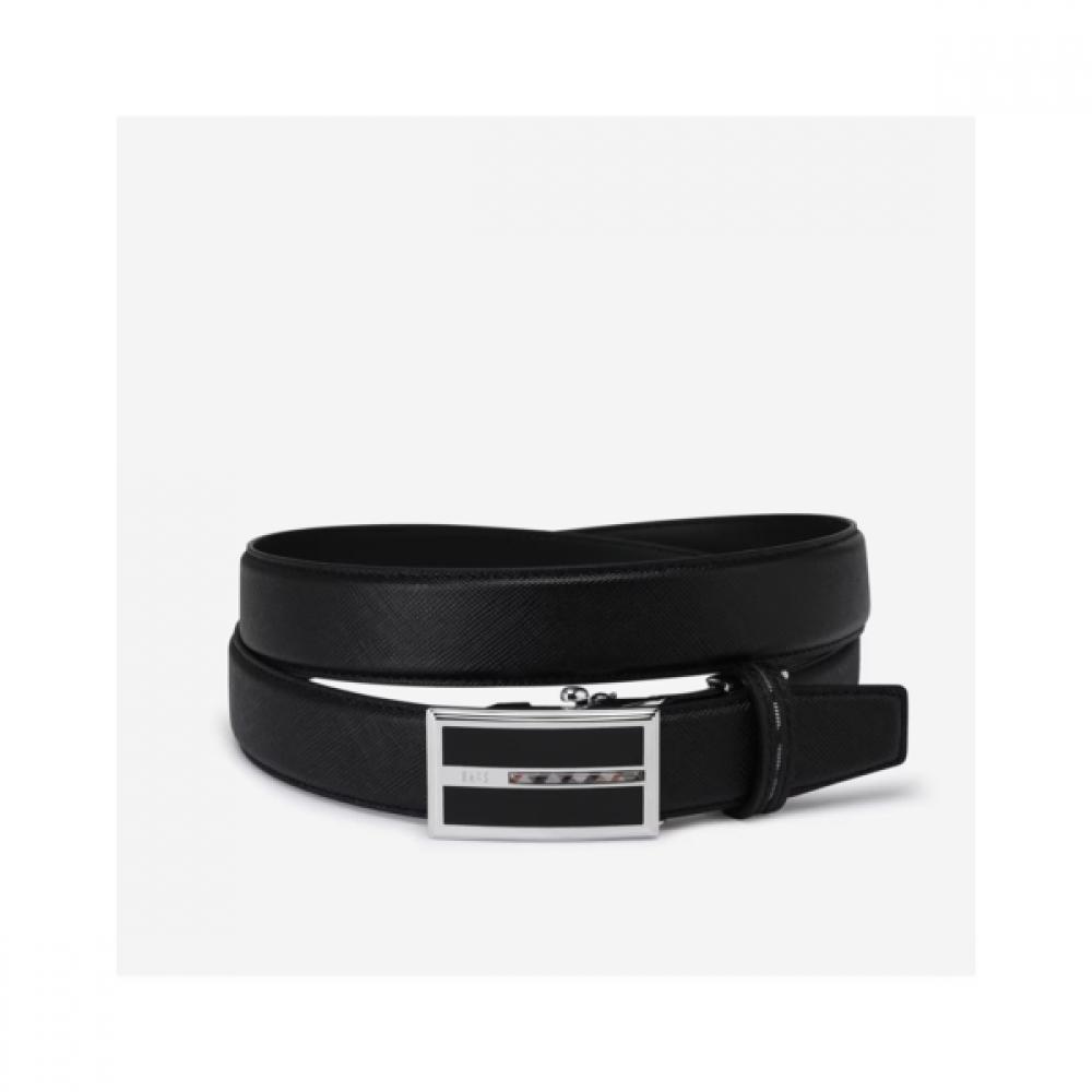 Daks Black Check Line Leather Automatic Belt Dbbe6f990bk