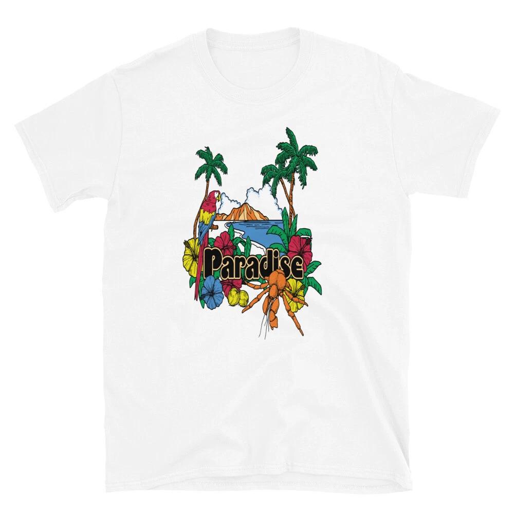 Paradise Tropical Isaland & Birds Vacation Getaway T-Shirt 4XL