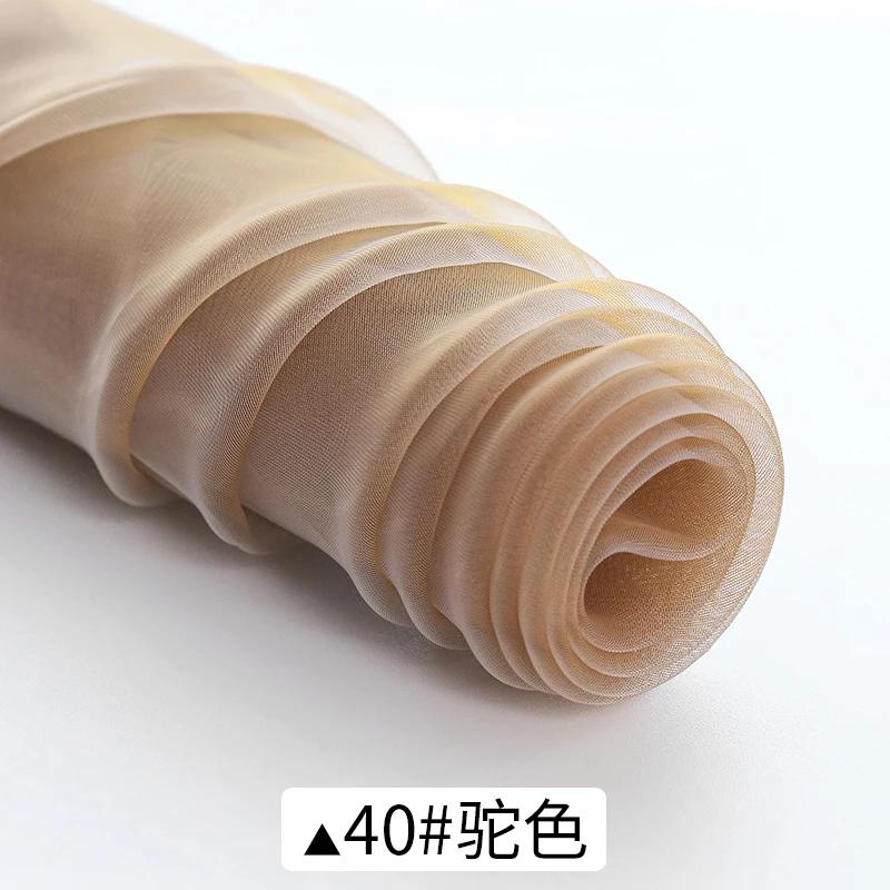 1m/2m/5m Soft Organza Mesh Fabric Making Wedding Dresses Curtain Scene Decoration Handmake DIY Sewing Fabrics TJ0031