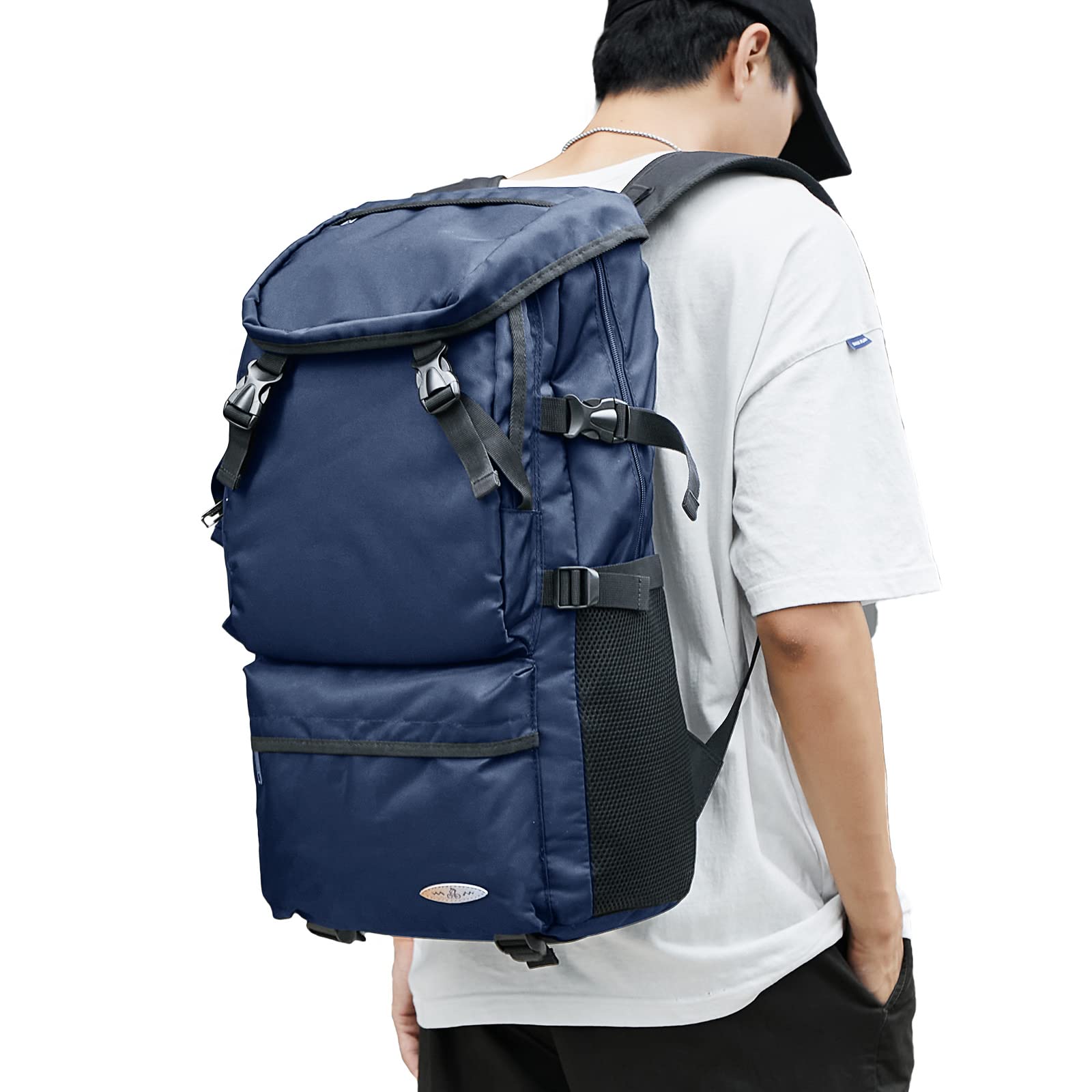 

Large Capacity 50L Emergency Disaster Prevention Unisex [FYMOHIEE] Backpack, Bag, Travel, Mountaineering, Bag, Waterproof, Lightweight, Breathable, синій