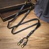 Unisex Non-Slip Retro Leather Suspenders for Pants