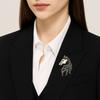 Luxury Rhinestone Horse Head Brooches Jewelry Accessories Suit Coat Brooch  Casual Party