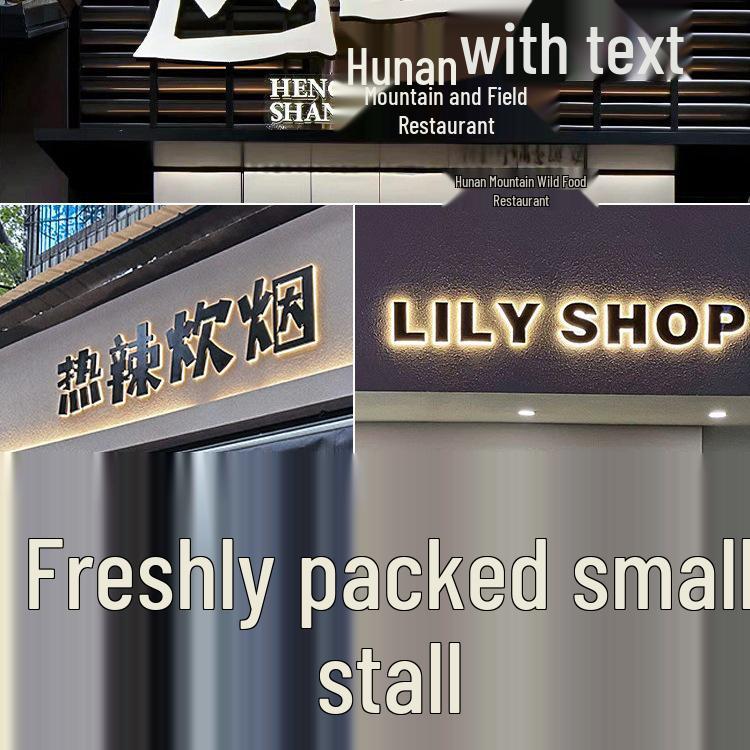 Outdoor Illuminated Stainless Steel Acrylic Door Sign No Edge Letters