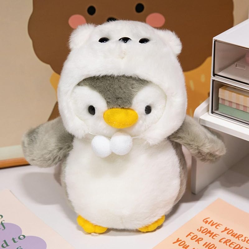 

penguin stuffed toy toys cute Fluffy 25 cm child present (white)