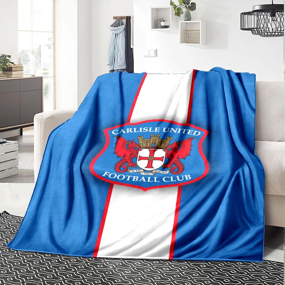 Carlisle United Print Flannel Blanket High Quality Warm Comfortable Cover for All Seasons Perfect for Gifts Home Decor
