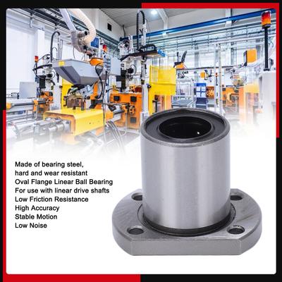 2PCS Oval Flange Linear Ball Bearing for CNC Linear Motion Axes Inner Diameter 16mm LMH16UU