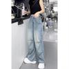 Plus Size Women's Wide Leg Jeans - Autumn Pear-Shaped Fit, Loose Cargo Long Pants