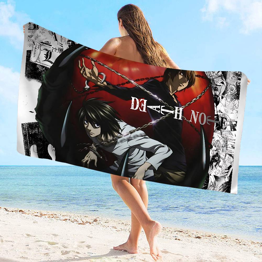 manga D-Death Note Suspense mystery Bath Towel Microfiber Soft Water Absorbing Breathable For Girl Kids Decorative Beach Towel