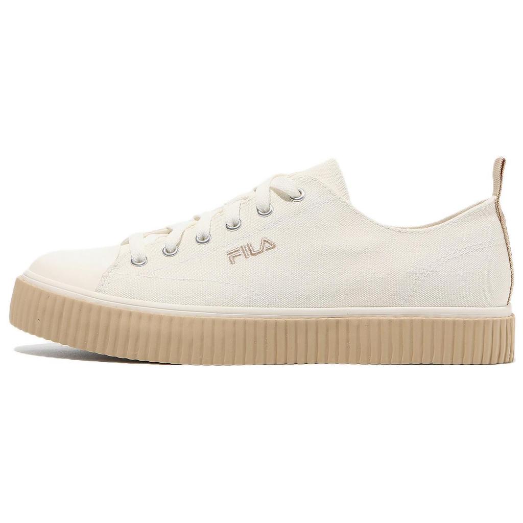 FILA Layer Canvas Abrasion Resistant Low top Skateboard Shoes Unisex Beige 1XM01938E_920