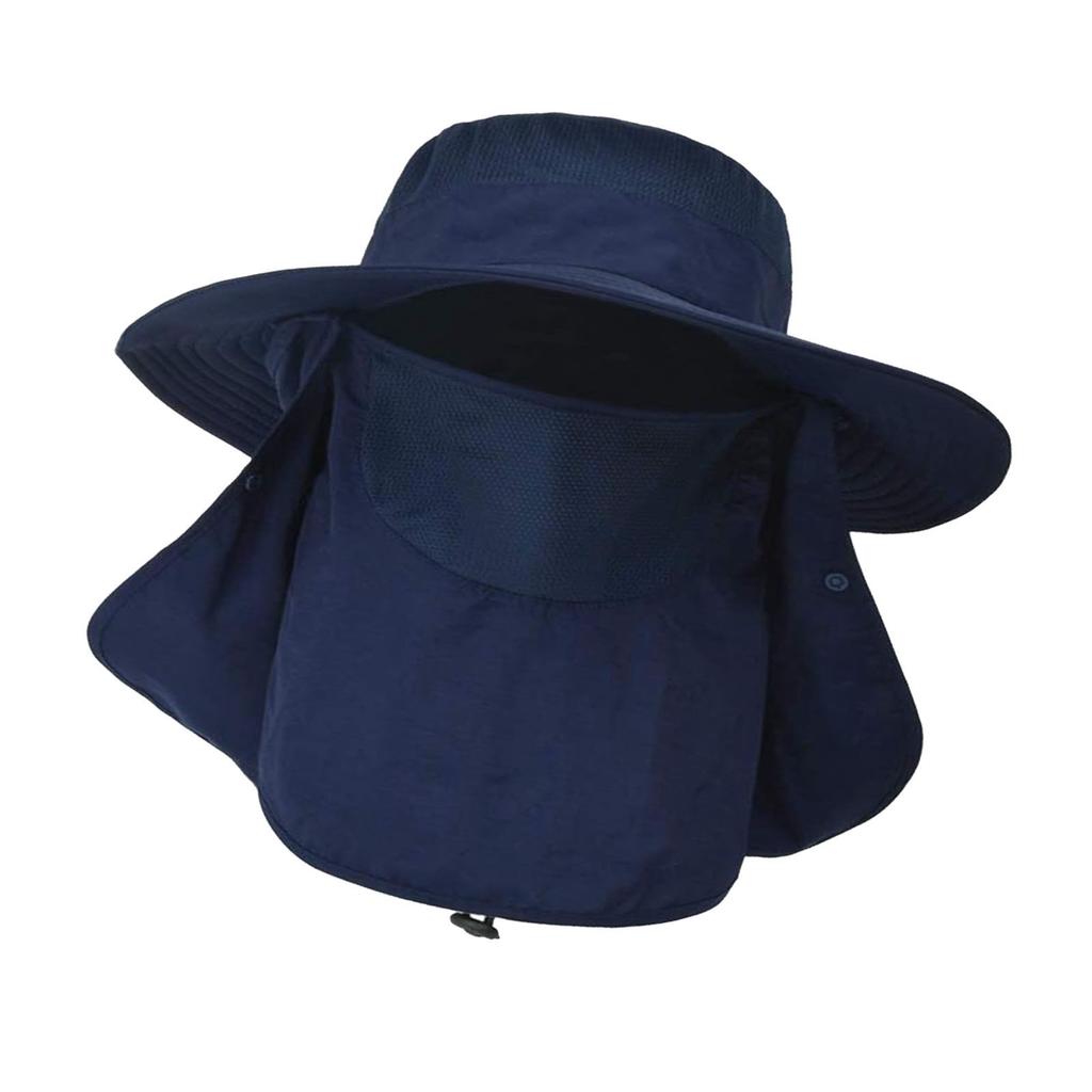 UV Protection Fishing Hat for Men & Women Outdoor Summer Sun Protection Waterproof Wide Brim Hat with Face Cover & Neck