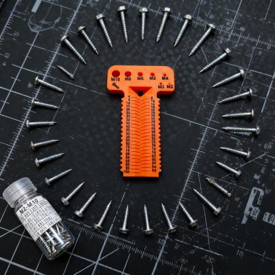 Měřidlo šroubů Heavy Duty Ergonomické Vysoká přesnost M2-M10 Délka 4-100mm Šroub Matice Šroub Měřicí přístroje