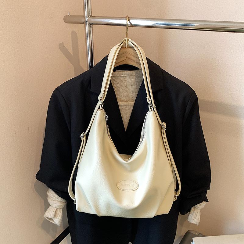 Retro Commuter Tote Bag Women's Large Capacity 2025 New Autumn and Winter Casual Shoulder Messenger Bag Multi-functional Backpack