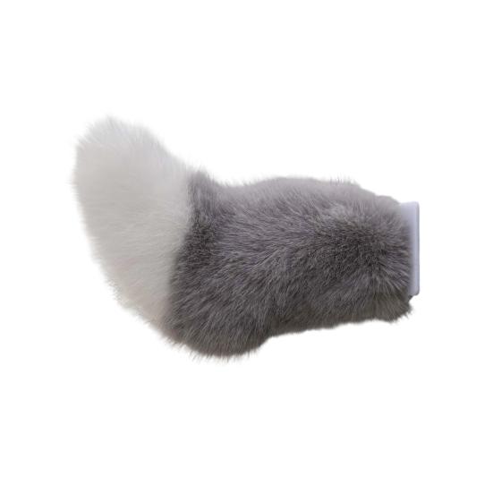 Faux Fur Electric Wagging Tail for Car, Remote Control Moving Tail Decoration, Rechargeable Detachable Auto Accessory for Anime Cosplay