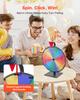 VEVOR 305 Mm Spinning Prize Wheel, 12 Slots Spinning Wheel with Stand, Tabletop Win Fortune Roulette with a Dry Erase and 2 Markers, 6 Colors