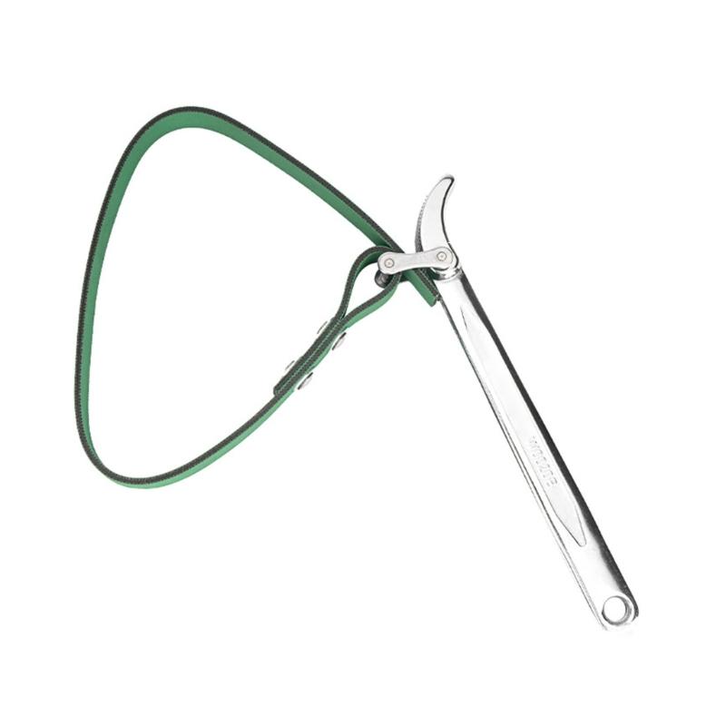 

Adjustable High Carbon Steel Ratcheting Reversible Chain Belt Oil Filter Spanner Pipe Fitter Wrench Tool Fine Tooth Jaw 9 inches