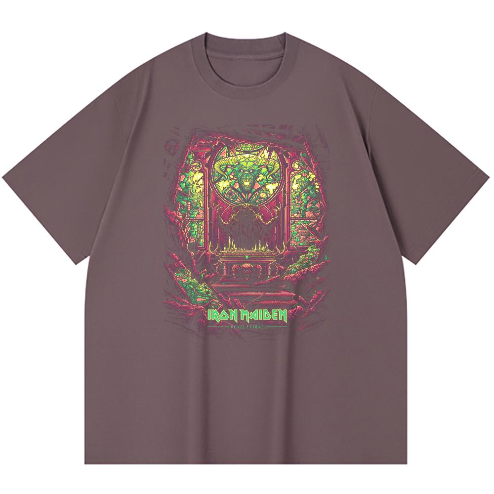 T-shirt Heavy Metal 100% Cotone 230 Gsm Stampa Band Rock Musica Popolare Unisex T-shirt Pesante in Cotone