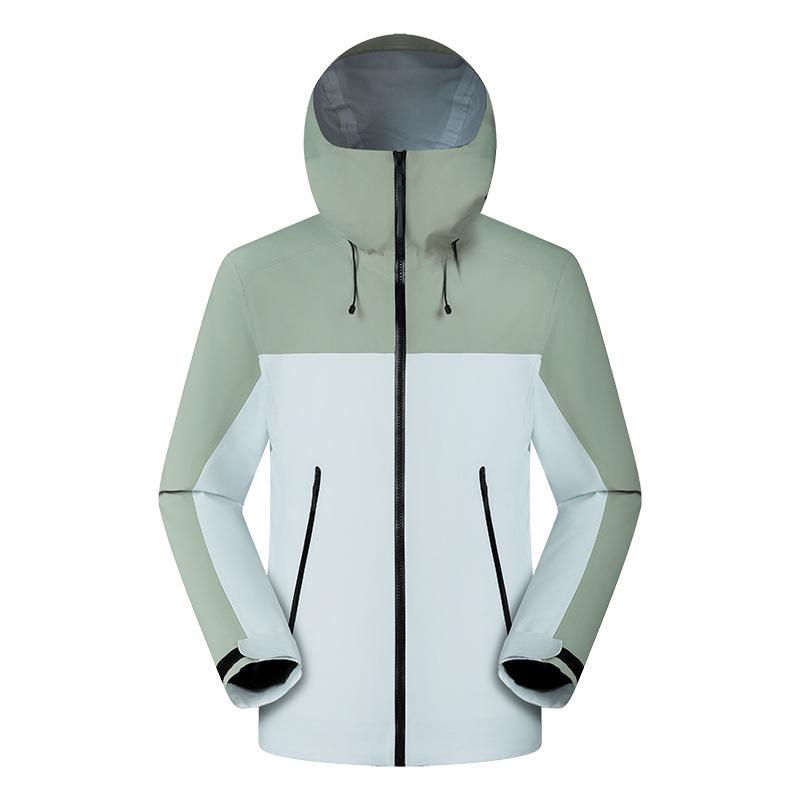Outdoor Windproof Waterproof Color Block Hiking Jacket 2025: Breathable, Thin, Couple Style, Stormproof Shell.