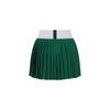 GAME SET MATCH Asymmetrical Pleated Dry-Fit Tennis Skirt [Green]