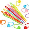 Knitting Needle Safety Pin Household Sewing Tools Plastic Knitting Crochet Markers Locking Stitch Needle Clip Marking Rings TMZ