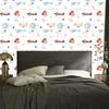 Wallpaper Animals Planes Balloons Clouds for Living Room and Bedroom 50x1000