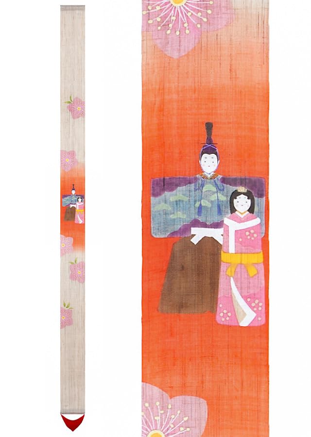 Kyoto Rakushian Noren Narrow Tapestry Hina Linen Tapestry Narrow Tapestry Hanging Scroll Interior Japanese Modern Japanese Style Ts-641 "Standing