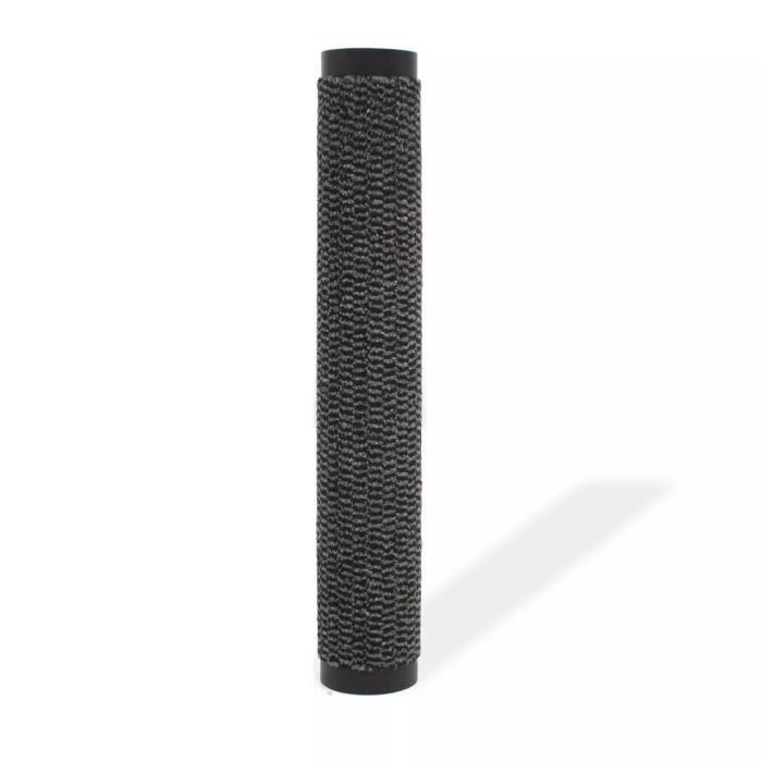 VidaXL Paillasson rectangulaire 120 x 180 cm Anthracite