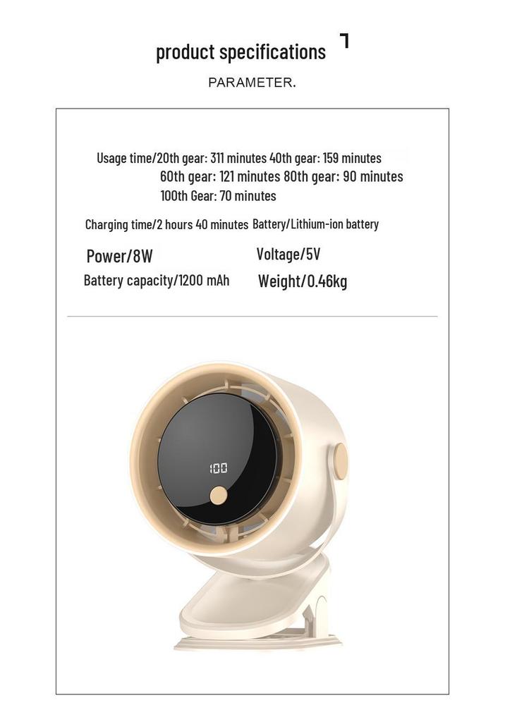 Compact Clip-On Fan for Dorm Rooms and Desktops: Mini Ceiling/Tabletop Circulation Fan