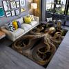 Elegant Artistic Golden Octopus Carpet Yoga Living Room Room Decor Children's Crawling Mat Doormat Area Rug Games Mat