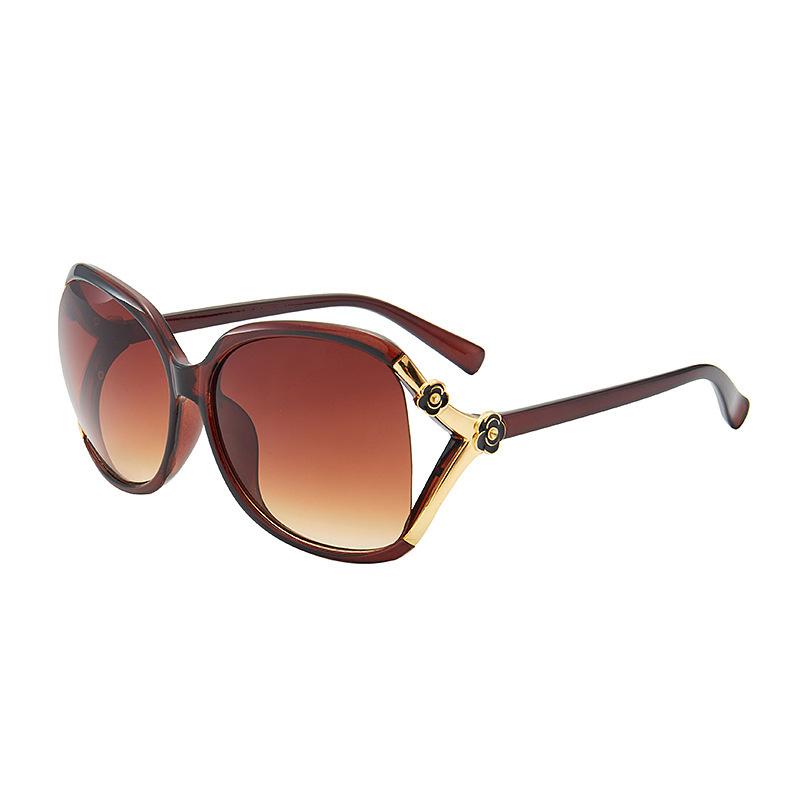 Trend Polarized Sunglasses Fashion Rose Sunglasses Retro Street Camellia Glasses