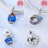 Copper Metal Authentic Original Certified Delicate Fish Pelycosaur Blue Koi Bead Components Compatible With Charm Bead Components Bracelet High
