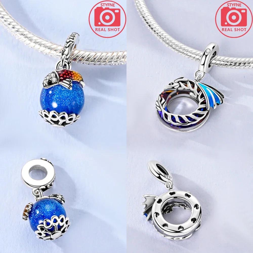 Copper Metal Authentic Original Certified Delicate Fish Pelycosaur Blue Koi Bead Components Compatible With Charm Bead Components Bracelet High