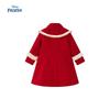 Disney Girls' Mid-Length Red Wool Blend Coat with Detachable Cape