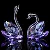 Lucky Gifts Collection of Colorful Crystal Swan Statue Home Ornament and Figurine Other Crystal Crafts