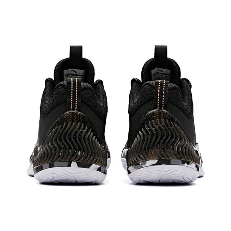 Anta The Dagger 2 Low top Basketball Shoes Men's Black White Gray 11841304-8