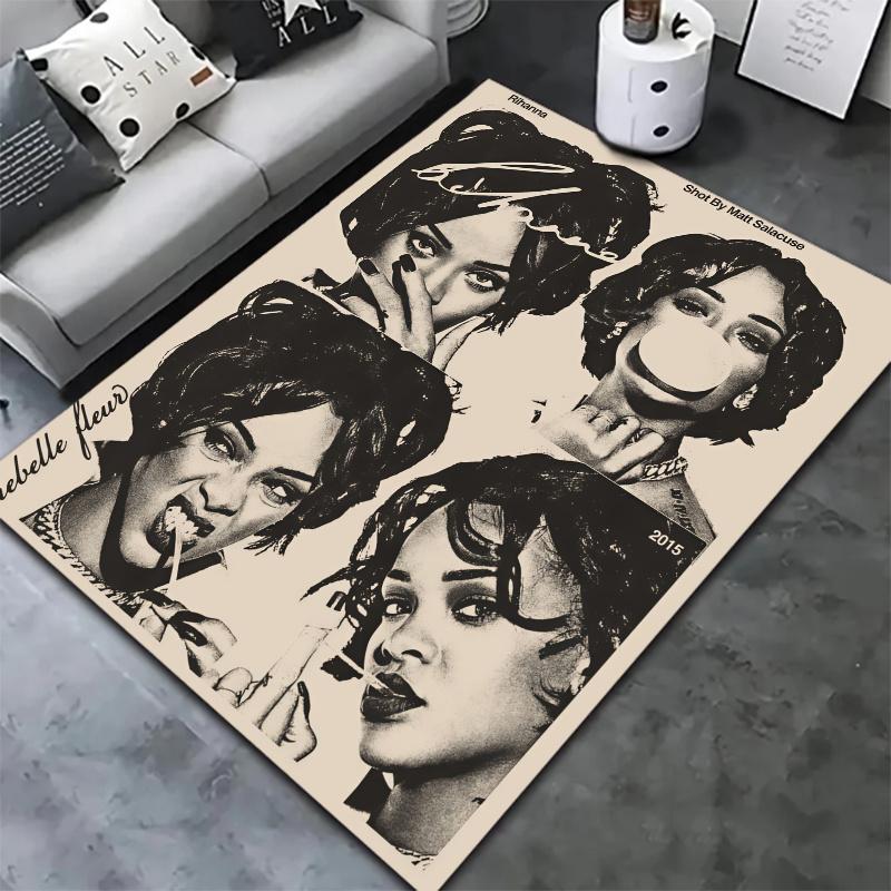 Rihanna Carpet Rug for Living Room Bedroom Home Sofa Decoration,Kids play Nonslip Floor Mat