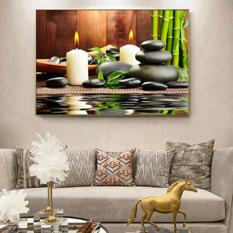 

Zen Spa Still Life Canvas Wall Art Bedroom Pictures Print Art Canvas Poster for Living Room Decoration Home Wall Decor Picture 8X12inch 20x30cm