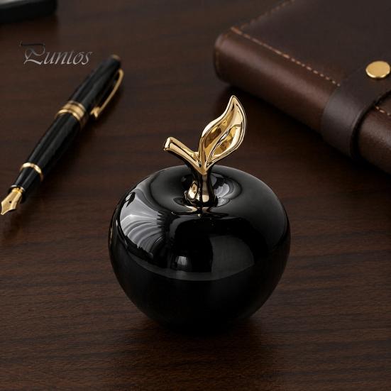 Nordic Style Room Decorations Resin Apples Figurine with Leaf Minimalist Fruit Ornament Modern Home Decor Arts Crafts Desk Office Decor Housewarming