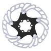 180mm Floating Disc Six Bolts Bicycle Mountain Bike Brake Disc Cycling Accessory(blacksilver )