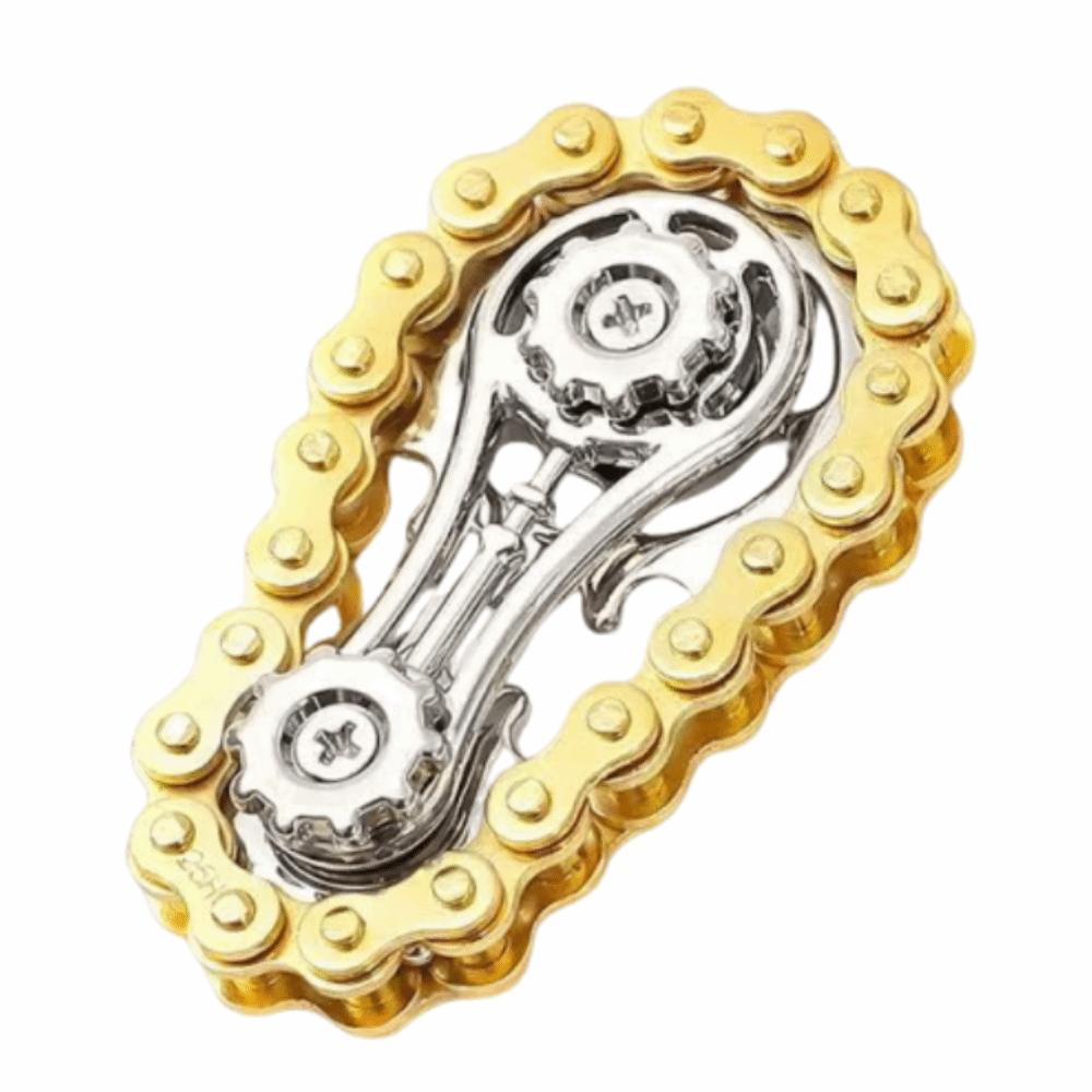Creative Bike Chains Spinner Spinning Top Sprockets Fingertip Gyro Office Desk Toy золотой